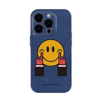 「iPhone17ケース 新入荷」可愛い癒し系スマイリーフェイススマホケース