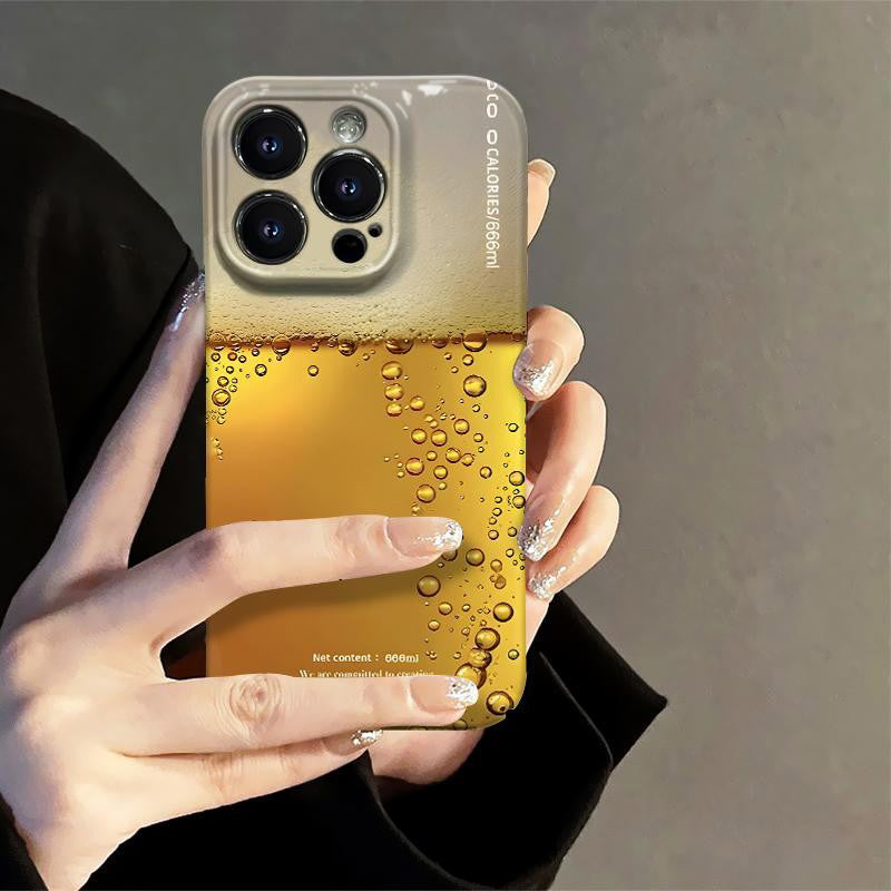「iPhone17ケース 新入荷」夏のビール風デザインiPhoneケースフィルム加工PCスマホケース