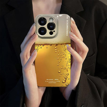 「iPhone17ケース 新入荷」夏のビール風デザインiPhoneケースフィルム加工PCスマホケース