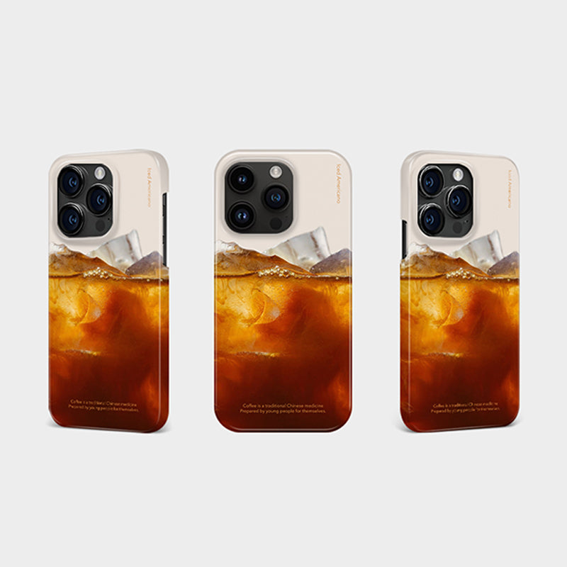 アメリカンアイスドリンク風iPhoneケース二重構造スマホケース