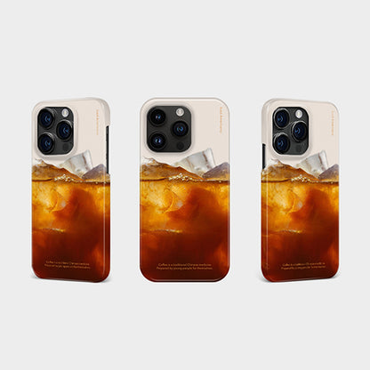 アメリカンアイスドリンク風iPhoneケース二重構造スマホケース