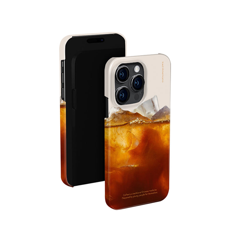 アメリカンアイスドリンク風iPhoneケース二重構造スマホケース