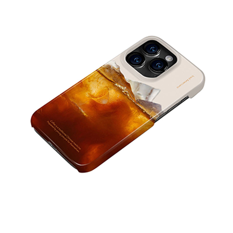 アメリカンアイスドリンク風iPhoneケース二重構造スマホケース