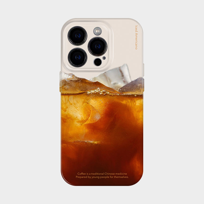 アメリカンアイスドリンク風iPhoneケース二重構造スマホケース