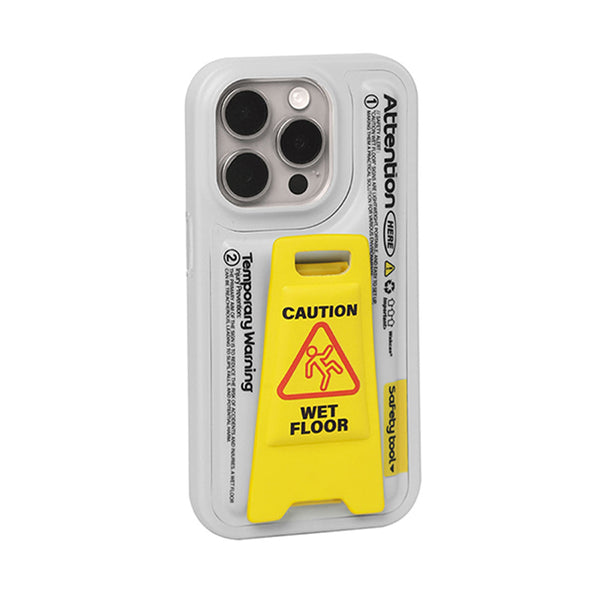 Slip-Warning Sign Design Smartphone Case with Integrated Stand