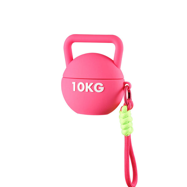 AirPods Case with Pink Dumbbell Motif Design Strap