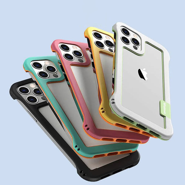 Stylish Two-Tone Bumper Case with Heat Dissipation, Backless Smartphone Case (6 Colors Available)