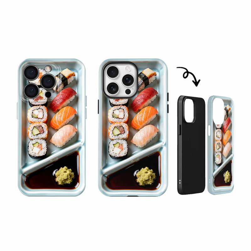 寿司デザイン iPhoneケース 和食モチーフ フィルム印刷 MagSafe対応 全