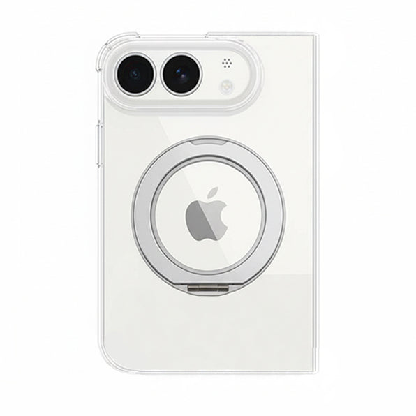 Clear iPhone Case with Integrated Camera Lens Protector and Ring Stand