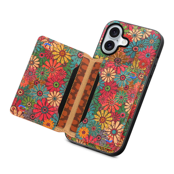 Card Holder, Stand Function, Synthetic Leather, Four Seasons Colors