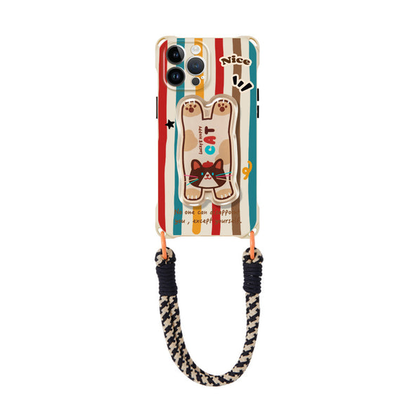 iPhone Case, Cat, Cute, with Stand, with Strap, Shockproof