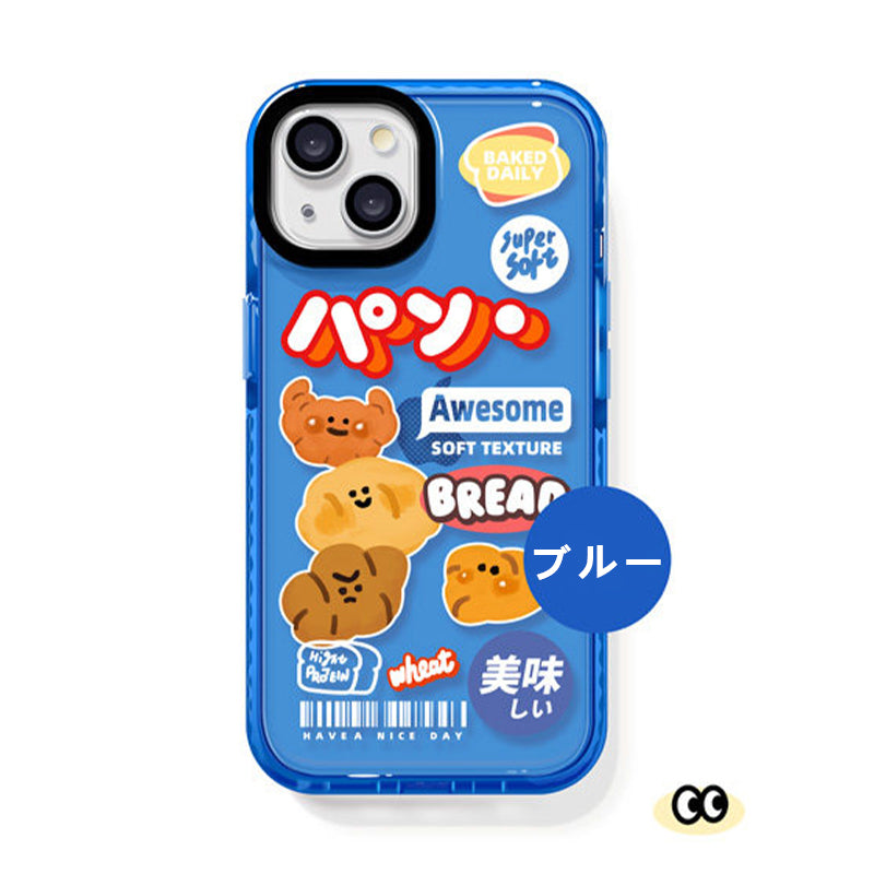ベーカリーモチーフ iPhoneケース ブルー(半透明) NAS最適化属性画像
