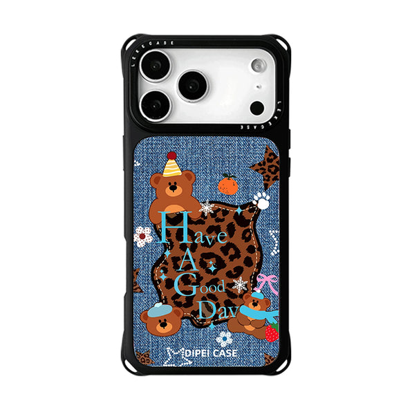 Denim Bear MagSafe iPhone Case with Strap Options