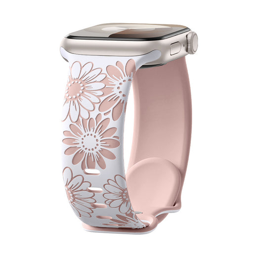 向日葵デザイン Apple Watch バンド シリコン
