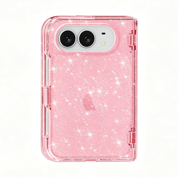 グリッター クリア 折りたたみ iPhoneケース