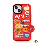 ベーカリーモチーフ iPhoneケース レッド(半透明) NAS最適化属性画像