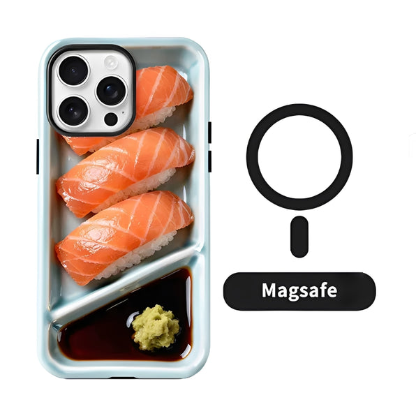 iPhone Case MagSafe Compatible Salmon Sushi Matte Glossy 17 Pro Max 16 15 14 13 Compatible