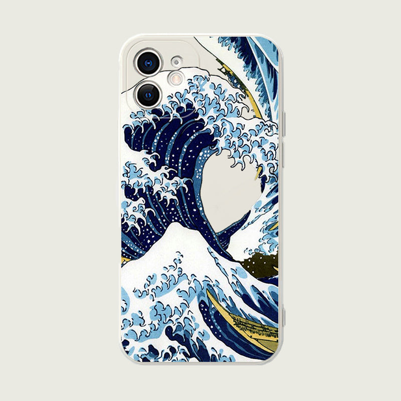 「浮世絵シリーズ」神奈川沖浪裏デザインiPhoneケース浮世絵スマホケース