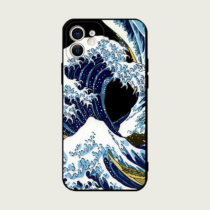 「浮世絵シリーズ」神奈川沖浪裏デザインiPhoneケース浮世絵スマホケース