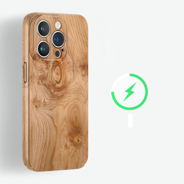 Vintage Wood Grain MagSafe Compatible iPhone Case