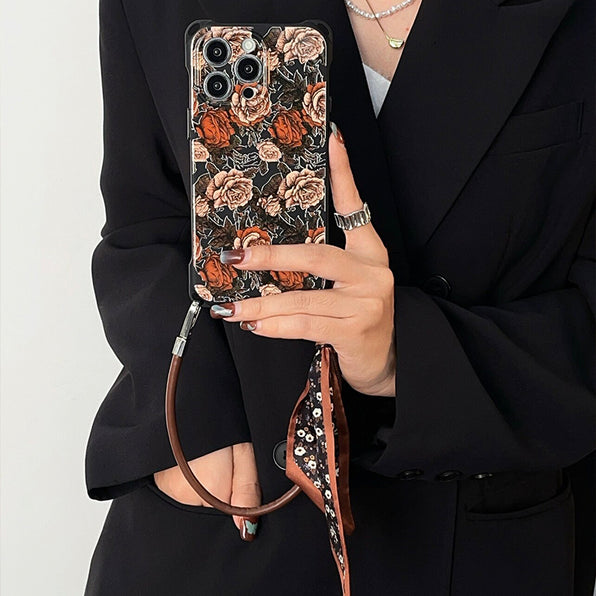 Silk Scarf Strap Crossbody iPhone Case