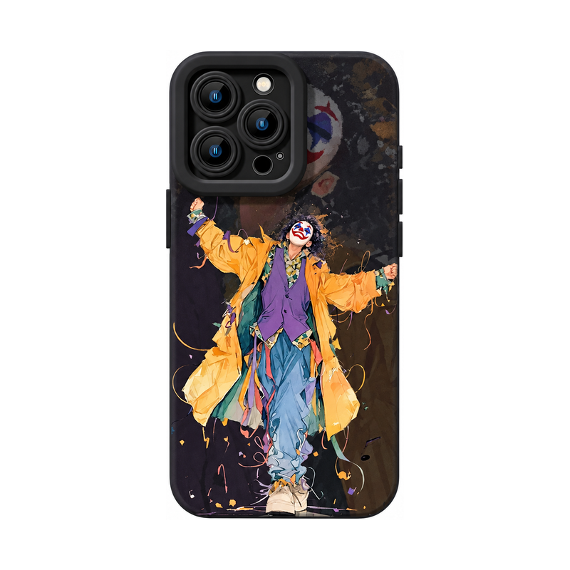 ブラックダンス(単品)の人物アート シリコン iPhoneケース、実物の柄と付属品の参考画像