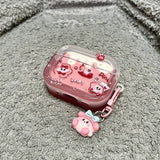 AirPods ケース まんまるピンクキャラ 星柄 半透明 ディテール 第4世代対応
