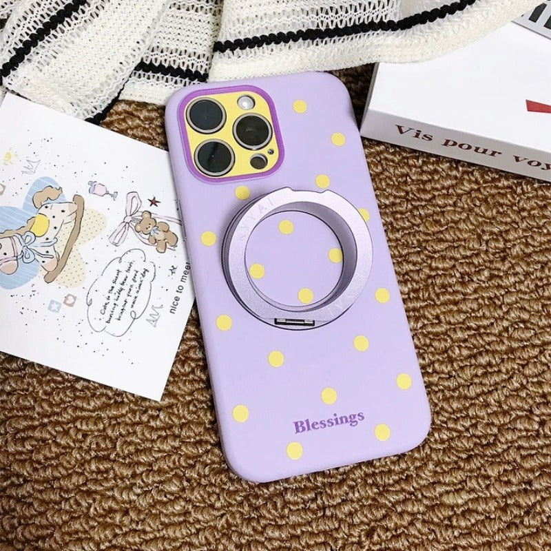 カラフルドット iPhone ケース 使用シーン