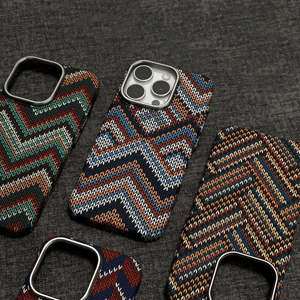 Knitted Ethnic Pattern MagSafe iPhone Case