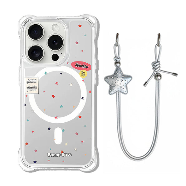 MagSafe Clear Star iPhone Case with Chain