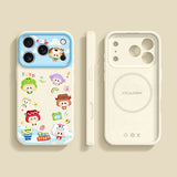 カラフルイラスト シリコンiPhoneケース 磁気リング対応 背面と側面の商品画像