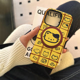 イエロー格子 アニマルライン iPhoneケース 使用・構造イメージ 7