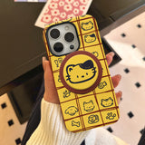 イエロー格子 アニマルライン iPhoneケース 使用・構造イメージ 8