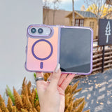グラデーション 色フレーム 折りたたみiPhoneケース 使用・構造イメージ 14
