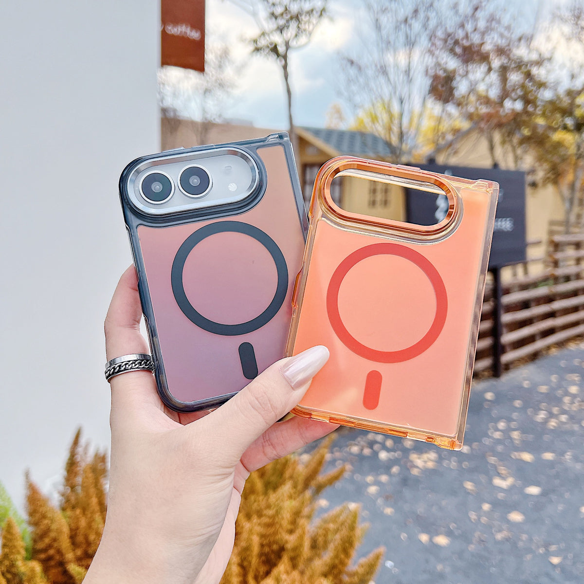 グラデーション 色フレーム 折りたたみiPhoneケース 使用・構造イメージ 21