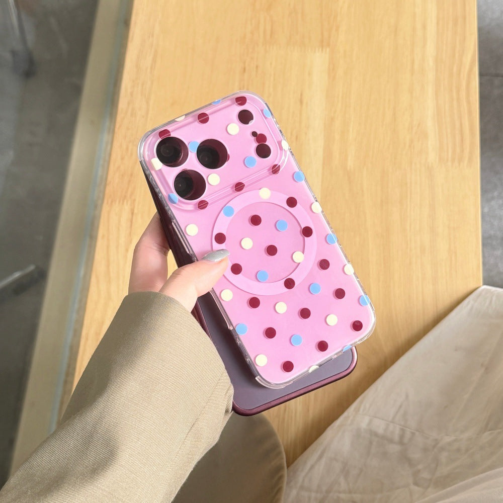 カラフルドット 透明感 マグネット式iPhoneケース 使用・構造イメージ 9