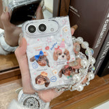 ネコ＆イヌ クリアしわ模様 折りたたみiPhoneケース 使用・構造イメージ 13