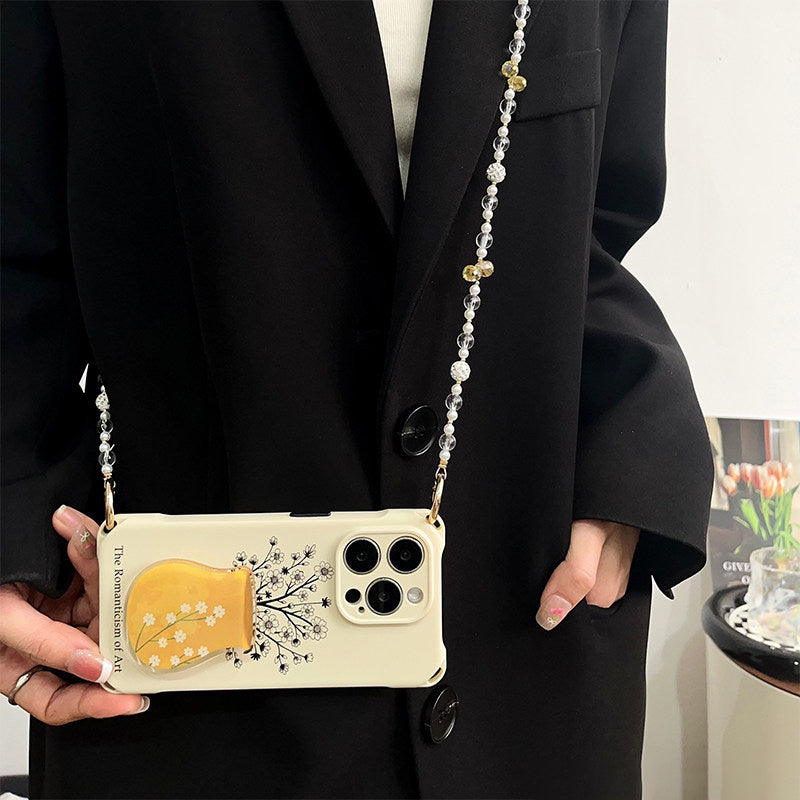花瓶フラワー ビーズチェーン iPhoneケース 使用・構造イメージ 5