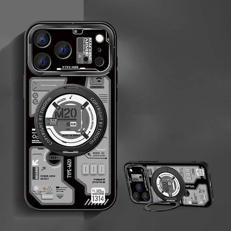 テック柄 回転リング iPhoneケース 使用・構造イメージ 7