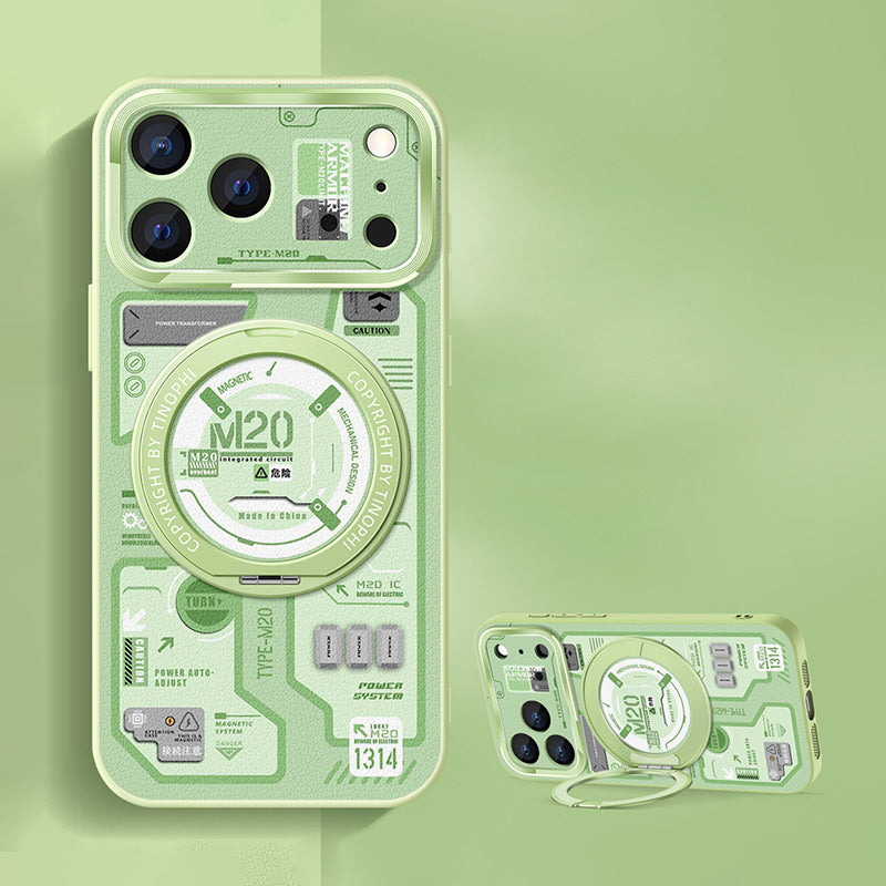 テック柄 回転リング iPhoneケース 使用・構造イメージ 11