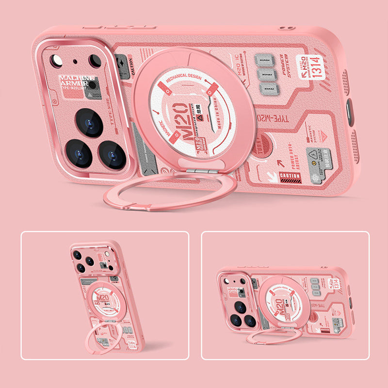 テック柄 回転リング iPhoneケース 使用・構造イメージ 15
