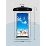 防水スマホポーチ サイズ 幅11.7×縦19cm 対応スマホ寸法図