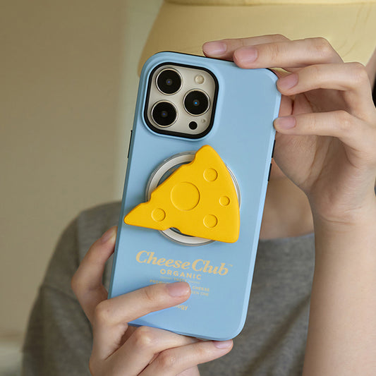 オリジナルチーズ立体デザイン二重構造フィルム加工マグネットスマホケース