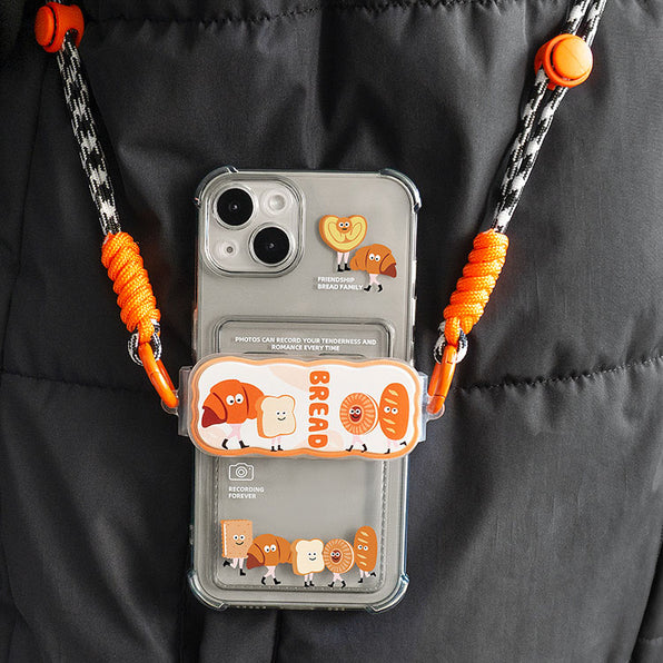 Cute Cartoon Bread Pattern Clip-On Shoulder Strap