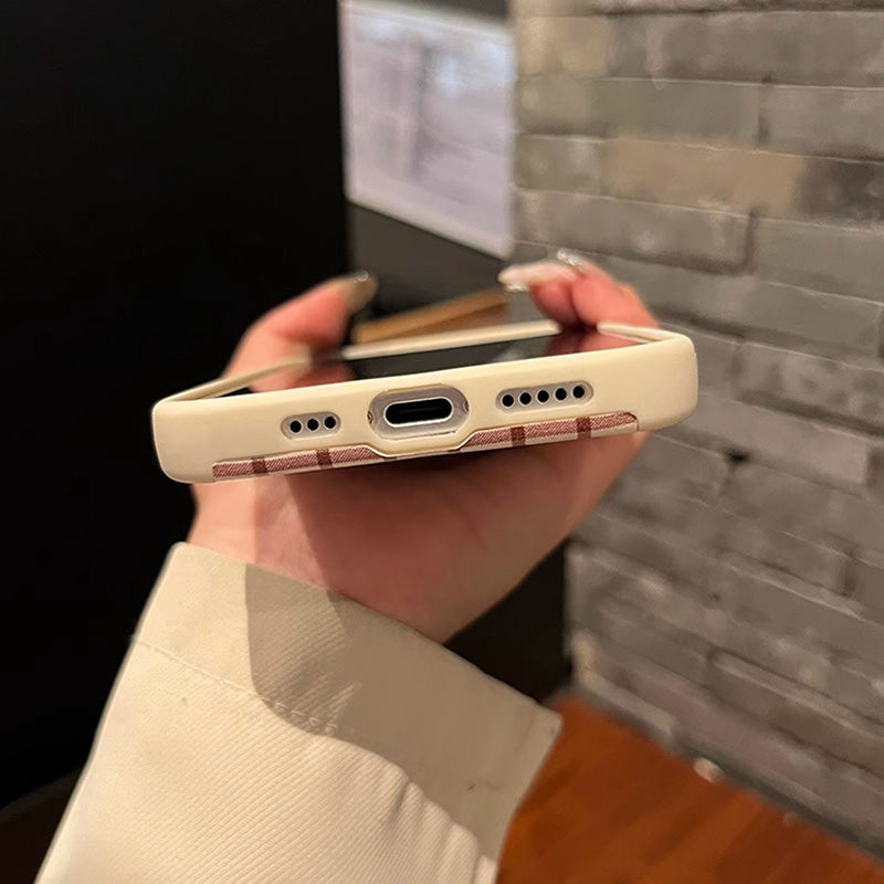 可愛いドット柄うさぎモチーフスタンド付きPUレザースマホケース