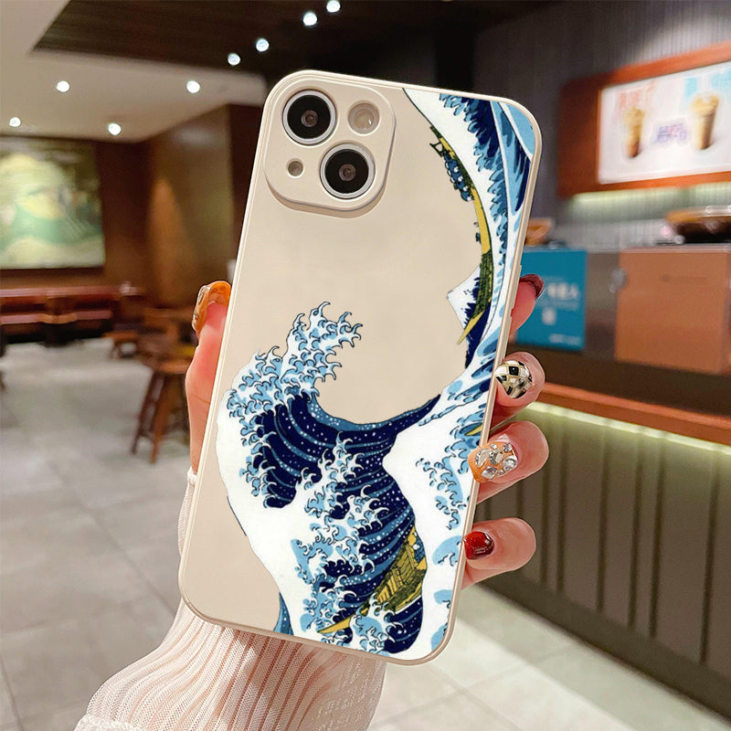 「浮世絵シリーズ」神奈川沖浪裏デザインiPhoneケース浮世絵スマホケース