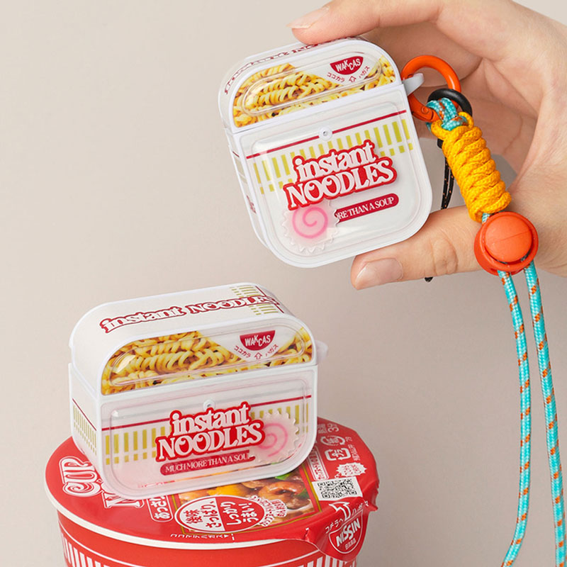 ユニークなインスタントラーメンモチーフマグネット式AirPodsケース