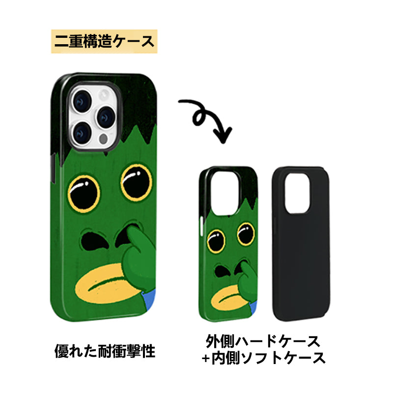 キュートでユニークなブサかわ二重構造スマホケース