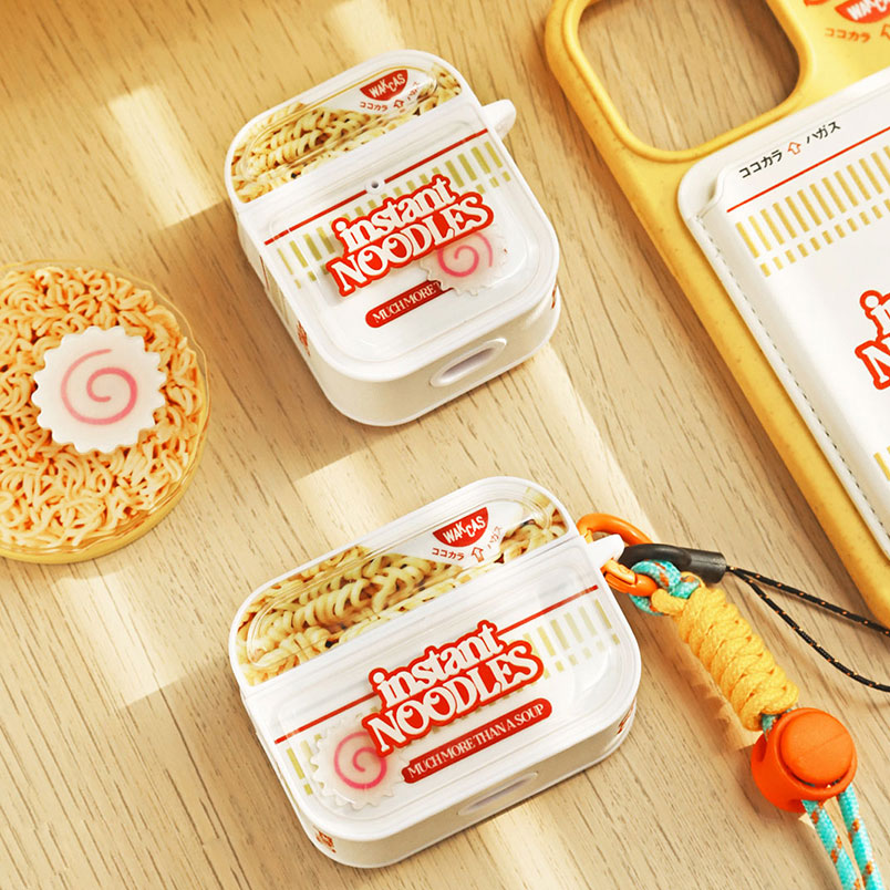 ユニークなインスタントラーメンモチーフマグネット式AirPodsケース